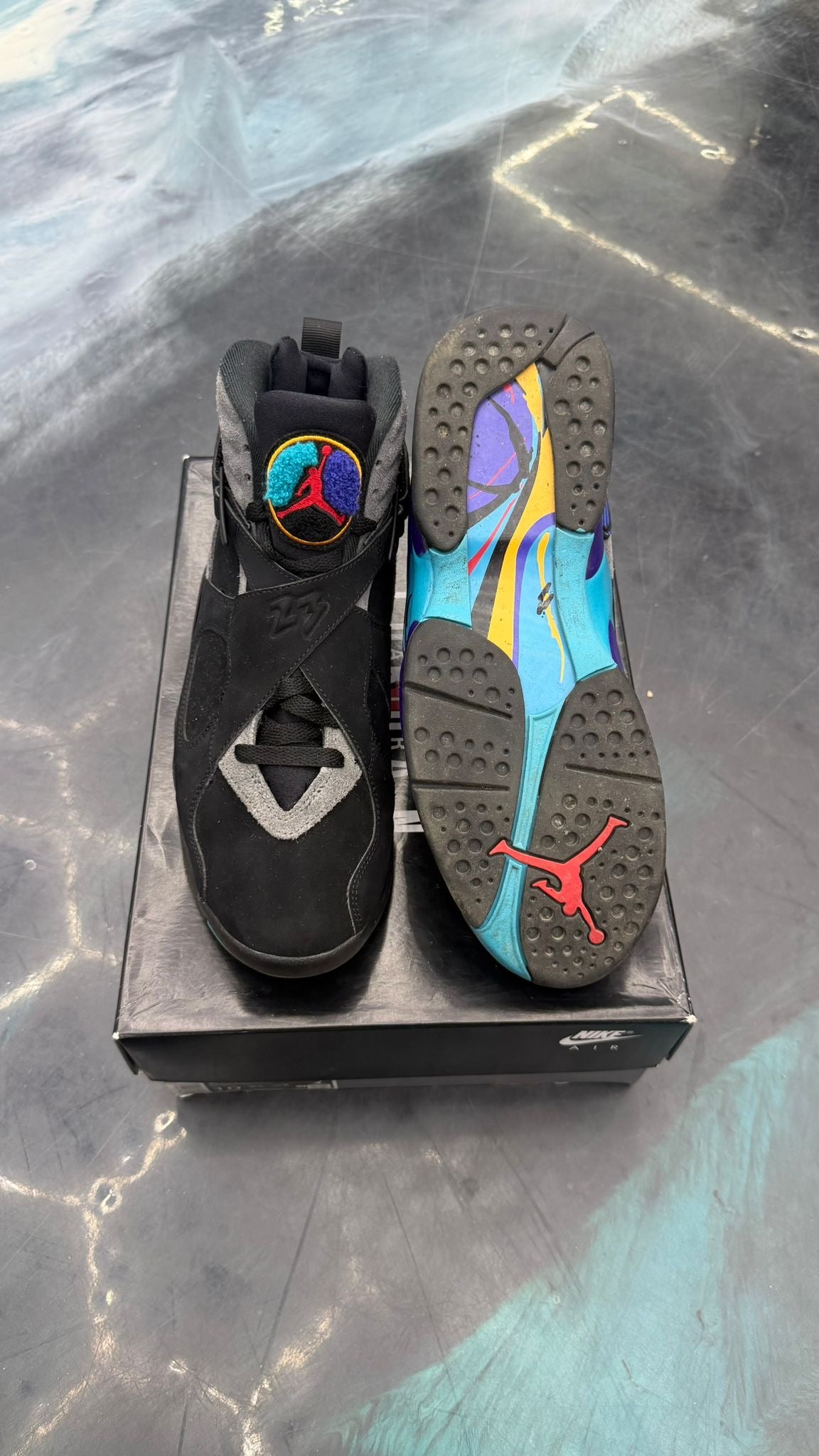 JORDAN 8 RETRO AQUA PRE OWNED SIZE 10