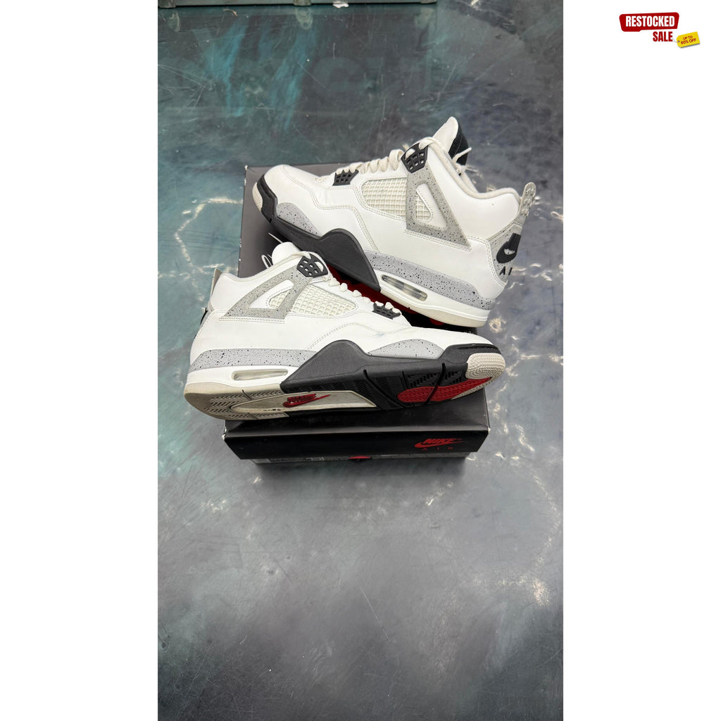 JORDAN 4 RETRO WHITE CEMENT PRE OWNED SIZE 12