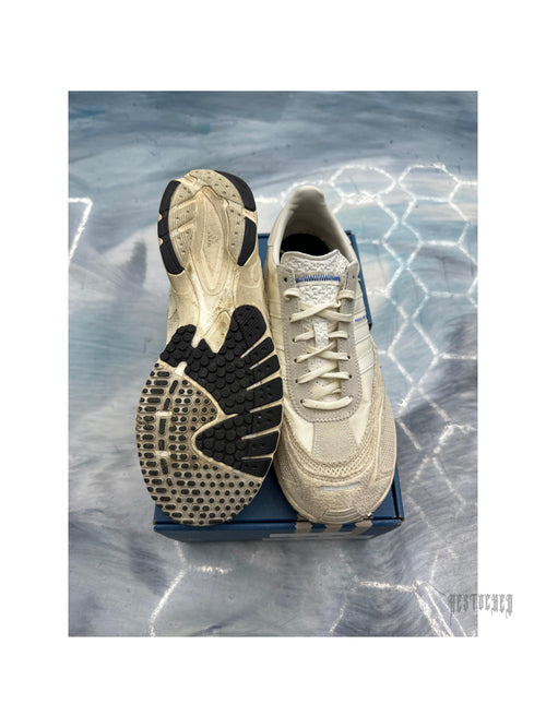 Pre-owned Adidas Adizero SL 72 Bad Bunny Off White sneakers, size 9.5, showing cream upper and black outsole.