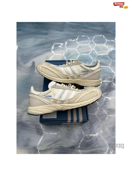 Pre-owned Adidas Adizero SL 72 Bad Bunny Off White sneakers, size 9.5, with mesh and leather accents.