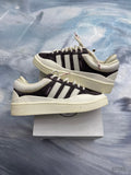 Pre-owned Adidas Campus Bad Bunny The Last Campus size 4, dark brown suede with cream stripes and soles.