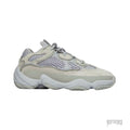 Infants' ADIDAS YEEZY 500 Stone Salt sneaker with light grey mesh, suede, and a chunky sole.