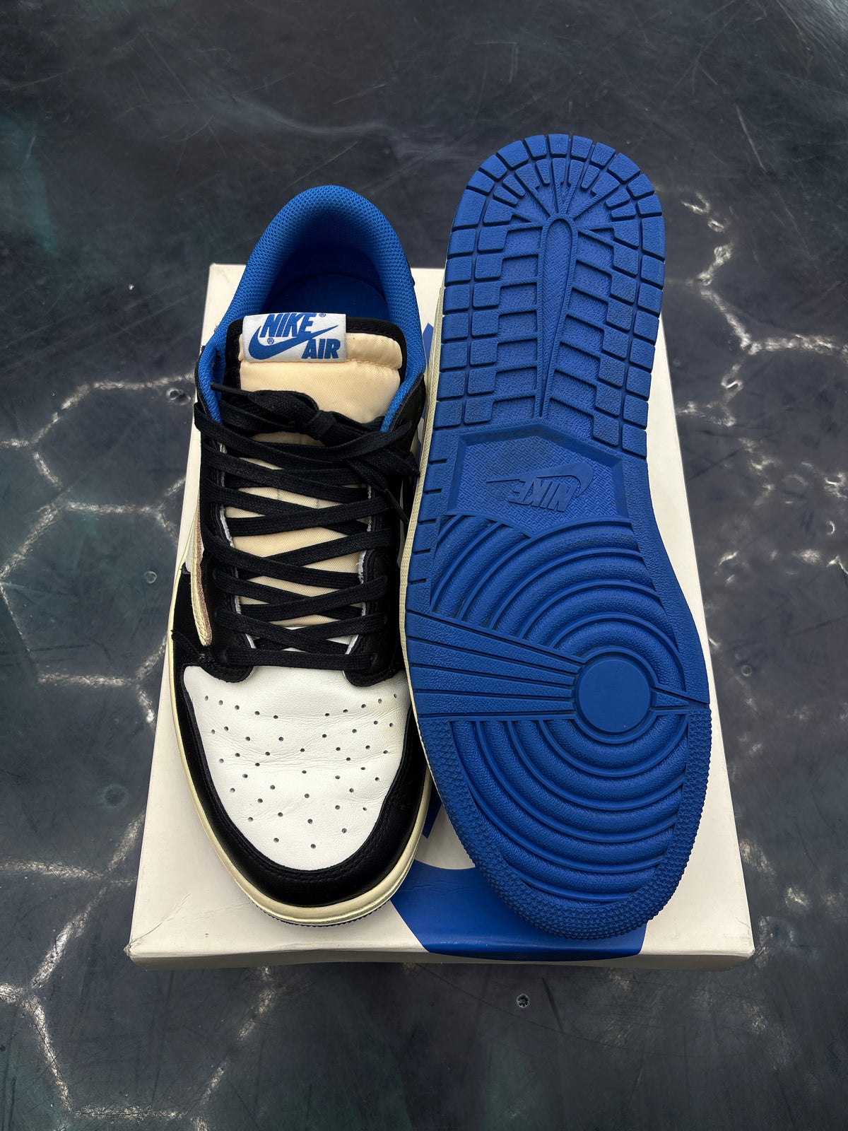 JORDAN 1 RETRO LOW OG SP FRAGMENT X TRAVIS SCOTT PRE OWNED SIZE 13