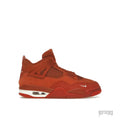 AIR JORDAN 4 RETRO OG SP NIGEL SYLVESTER BRICK BY BRICK in red suede with white accents.