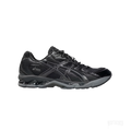 ASICS GEL NIMBUS 10.1 BLACK running shoe, side view. Features black mesh and synthetic upper, black laces, and a dark gray sole.