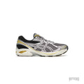ASICS GT-2160 running shoe in Piedmont Grey and Pure Silver with yellow accents.