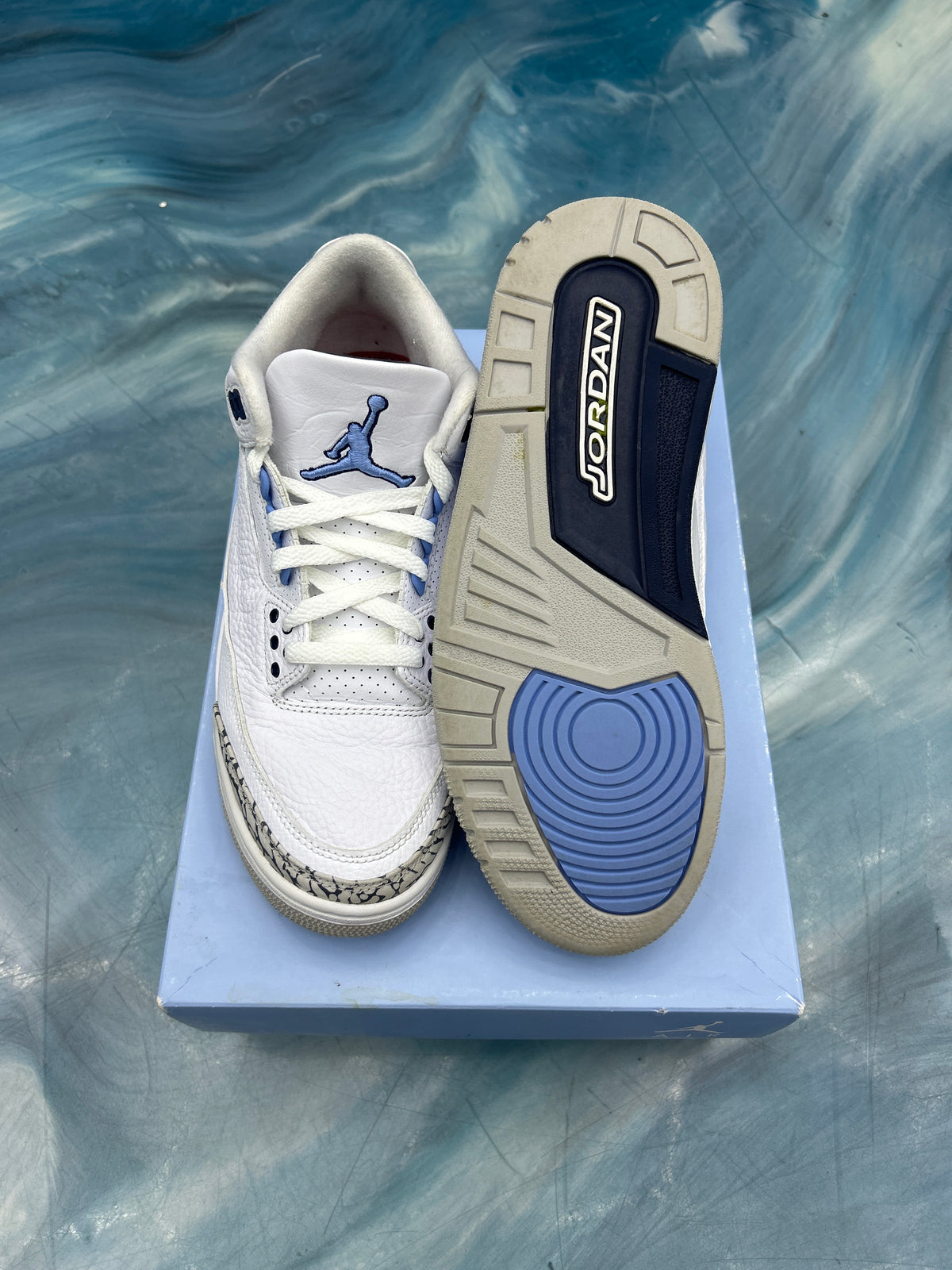 JORDAN 3 RETRO UNC (2020) PRE OWNED SIZE 7.5