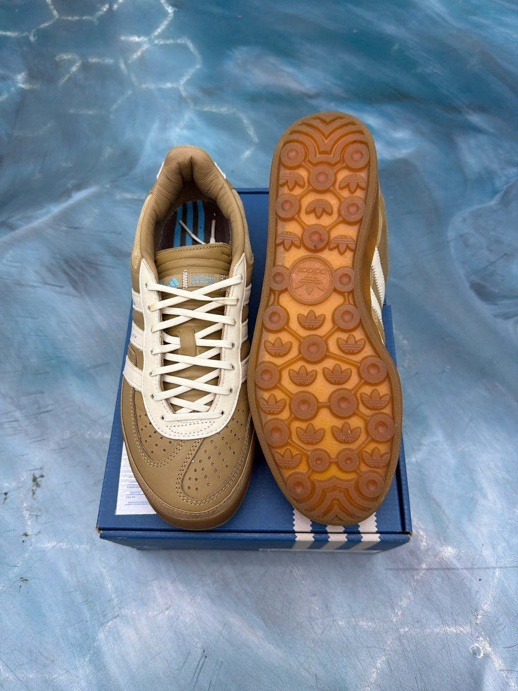 ADIDAS GAZELLE INDOOR BAD BUNNY X MESSI PRE OWNED SIZE 9.5