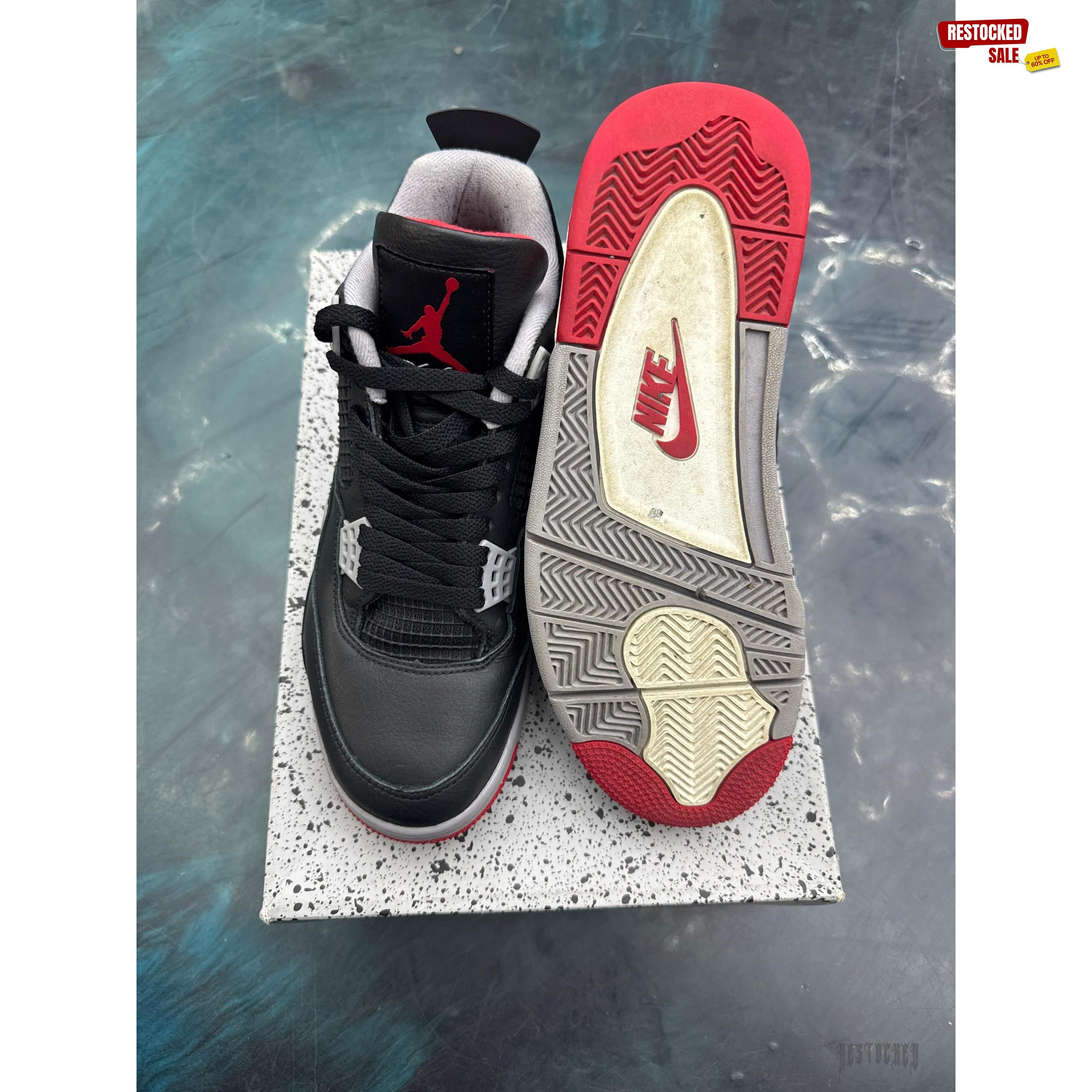 JORDAN 4 RETRO BRED REIMAGINED PRE OWNED SIZE 8.5