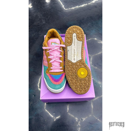 ADIDAS FORUM LOW THE SIMPSONS LIVING ROOM PRE OWNED SIZE 9