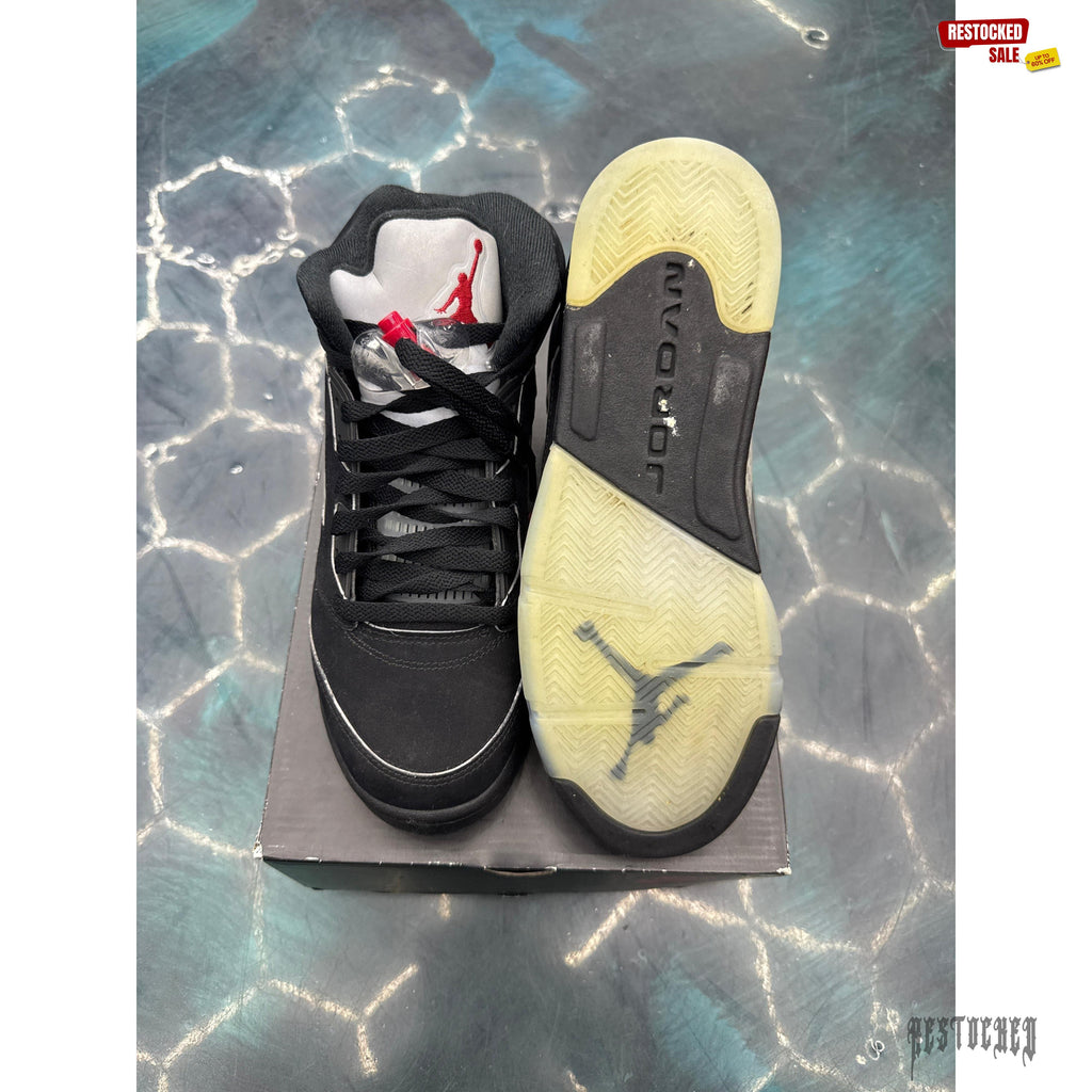 JORDAN 5 RETRO OG BLACK METALLIC REIMAGINED PRE OWNED SIZE 7Y
