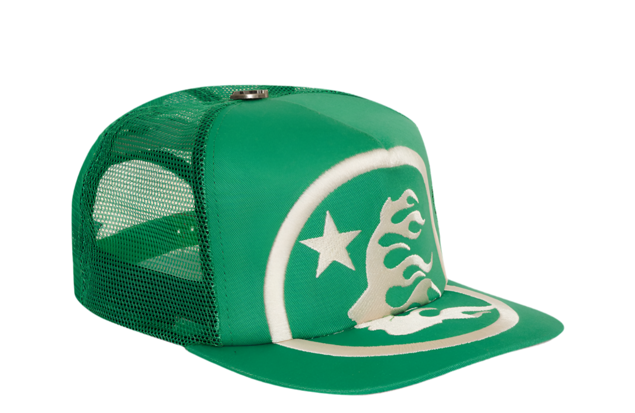 HELLSTAR BIG LOGO TRUCKER SNAPBACK HAT GREEN