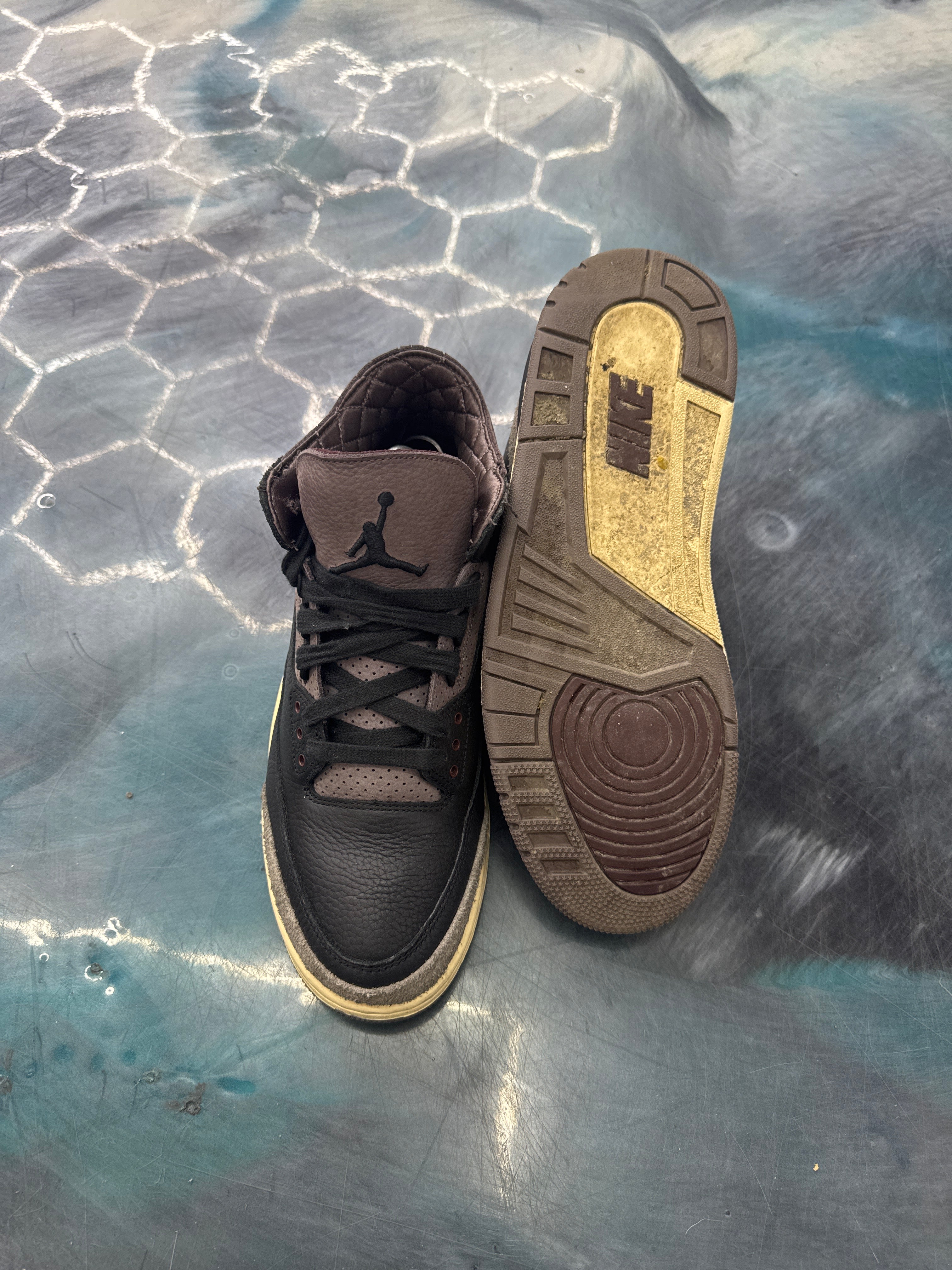 JORDAN 3 RETRO A MA MANIERE PRE OWNED SIZE 11.5W NO BOX