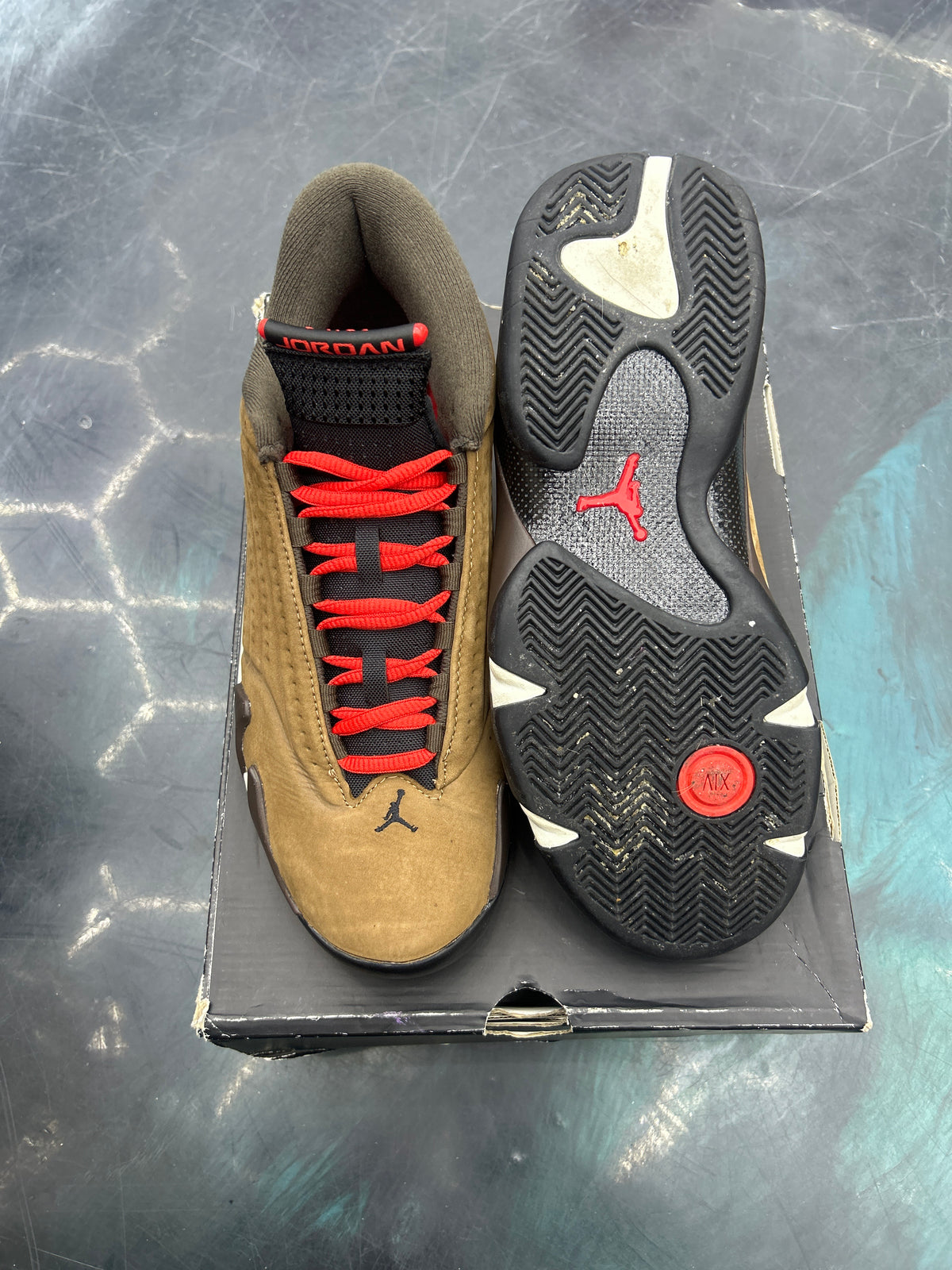 JORDAN 14 RETRO WINTERIZED ARCHEO BROWN SIZE 9 PREOWNED