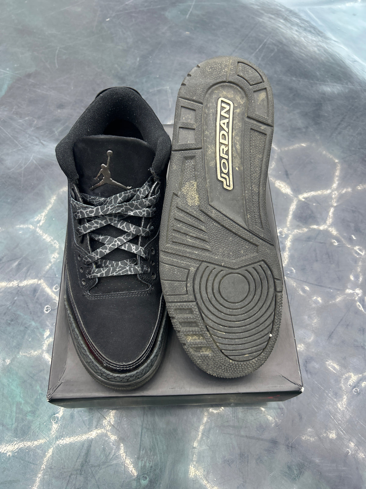 Jordan 3 RETRO BLACK CAT (2025) PRE OWNED SIZE 9