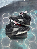 JORDAN 5 RETRO BLACK METALLIC REIMAGINED PRE OWNED SIZE 7Y
