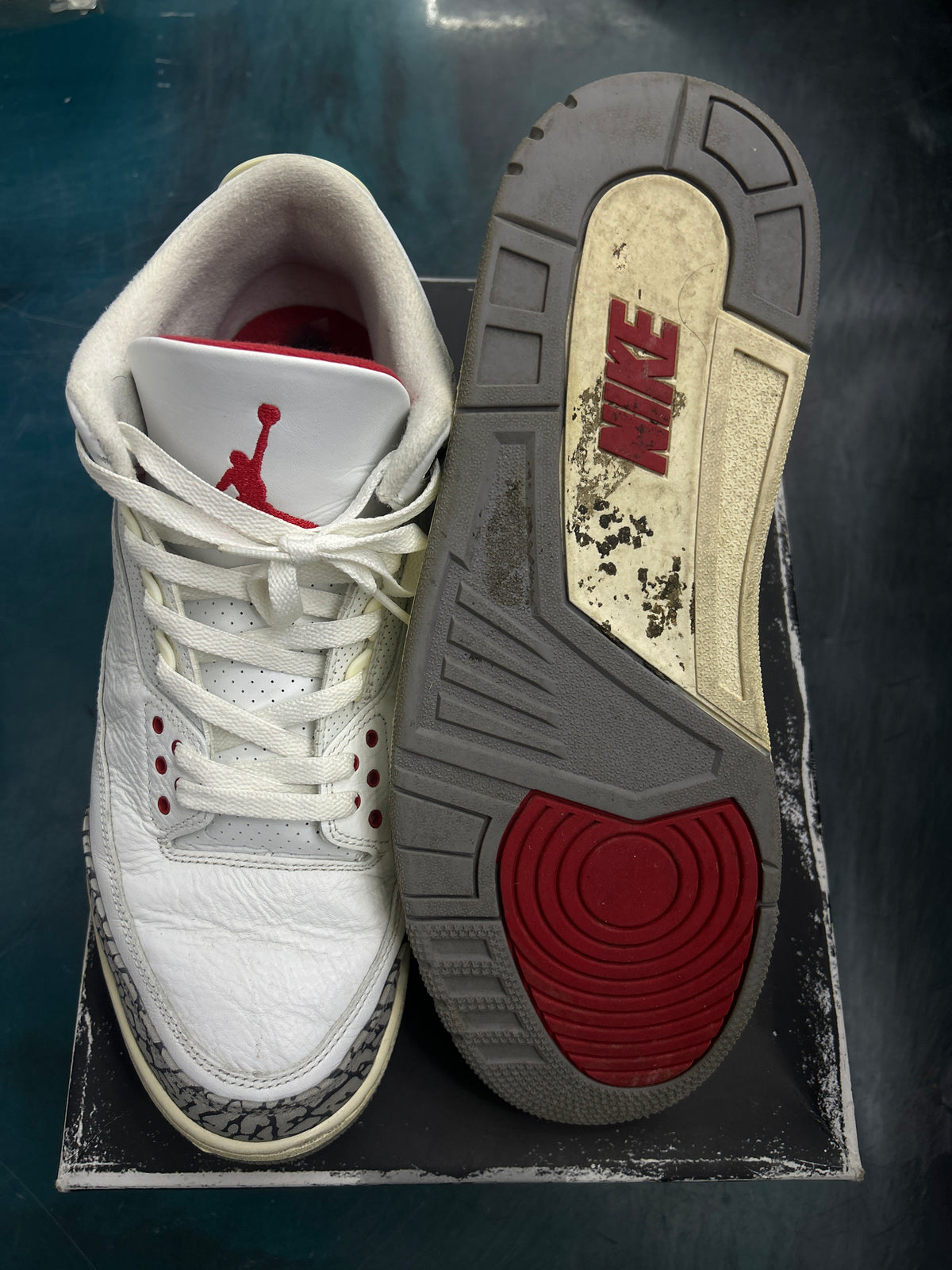 JORDAN 3 RETRO WHITE CEMENT REIGMAGINED SIZE 13 PRE OWNED