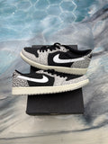 JORDAN 1 RETRO LOW OG BLACK CEMENT PRE OWNED SIZE 12