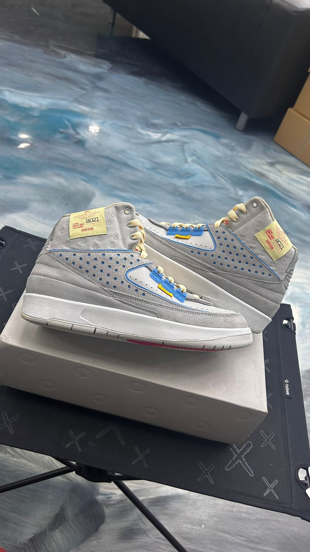 JORDAN 2 RETRO SP UNION GREY FOG PRE OWNED SIZE 8