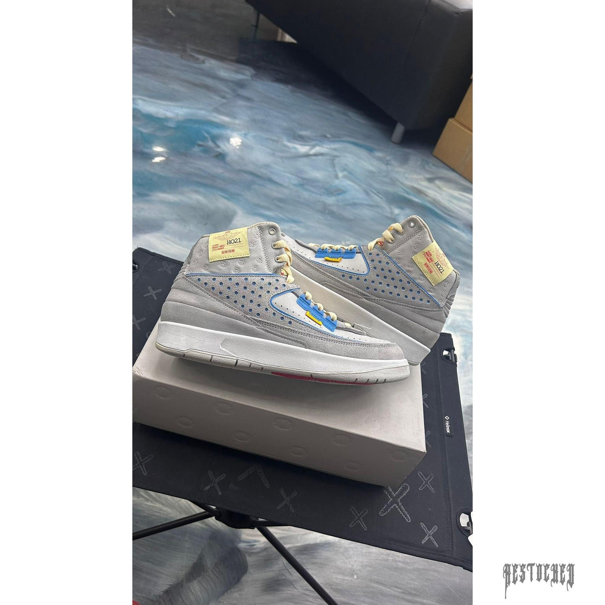 JORDAN 2 RETRO SP UNION GREY FOG PRE OWNED SIZE 8