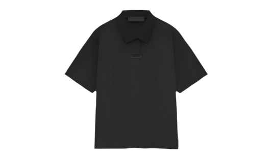 FEAR OF GOD ESSENTIALS PIQUE POLO BLACK