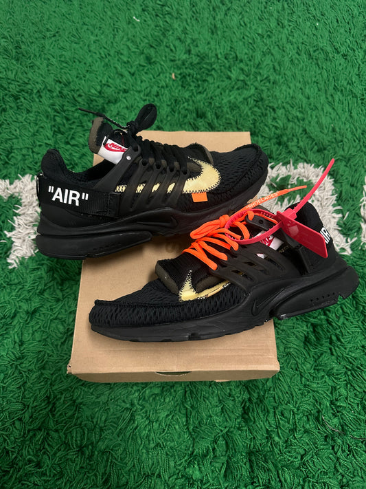 NIKE AIR PRESTO OFF-WHITE BLACK (2018) PRE-OWNED SIZE 9