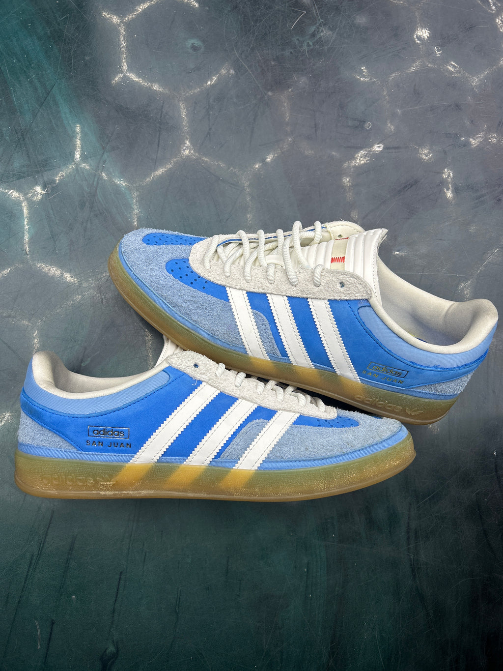 ADIDAS GAZELLE INDOOR BAD BUNNY SAN JUAN PRE OWNED SIZE 10.5 NO BOX