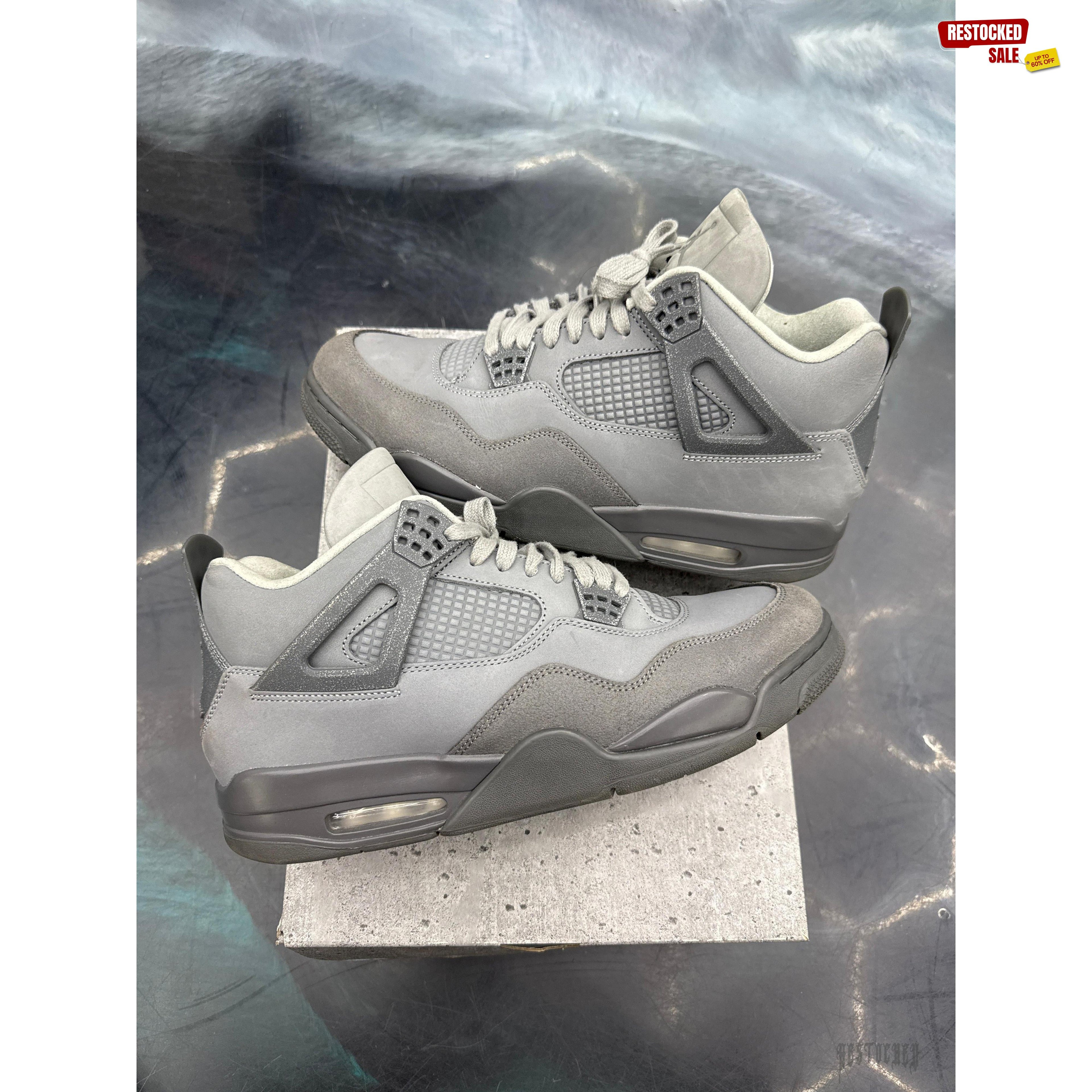 JORDAN 4 RETRO WET CEMENT PRE OWNED SIZE 12