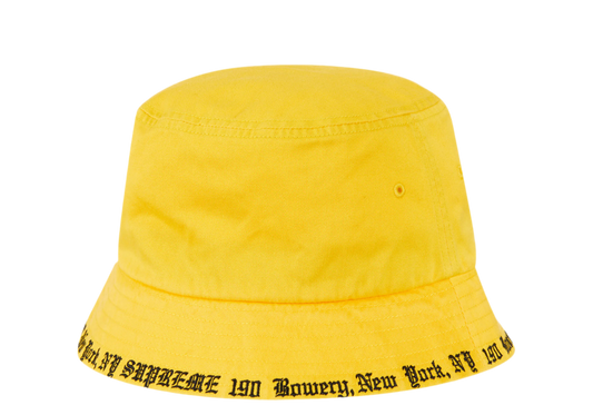 SUPREME EMBROIDERED BRIM CRUSHER YELLOW