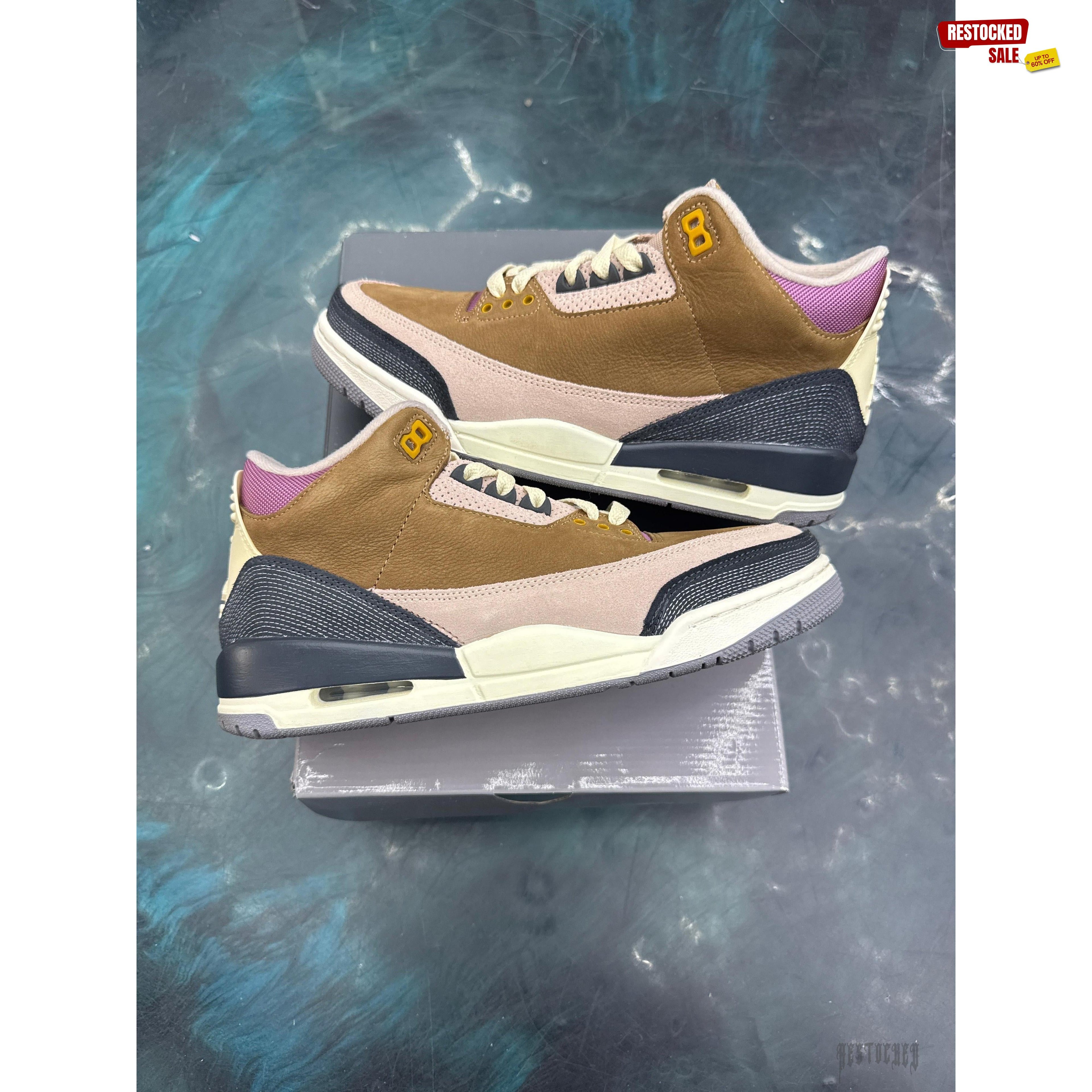 JORDAN 3 RETRO WINTERIZED ARCHAEO BROWN PRE OWNED SIZE 8
