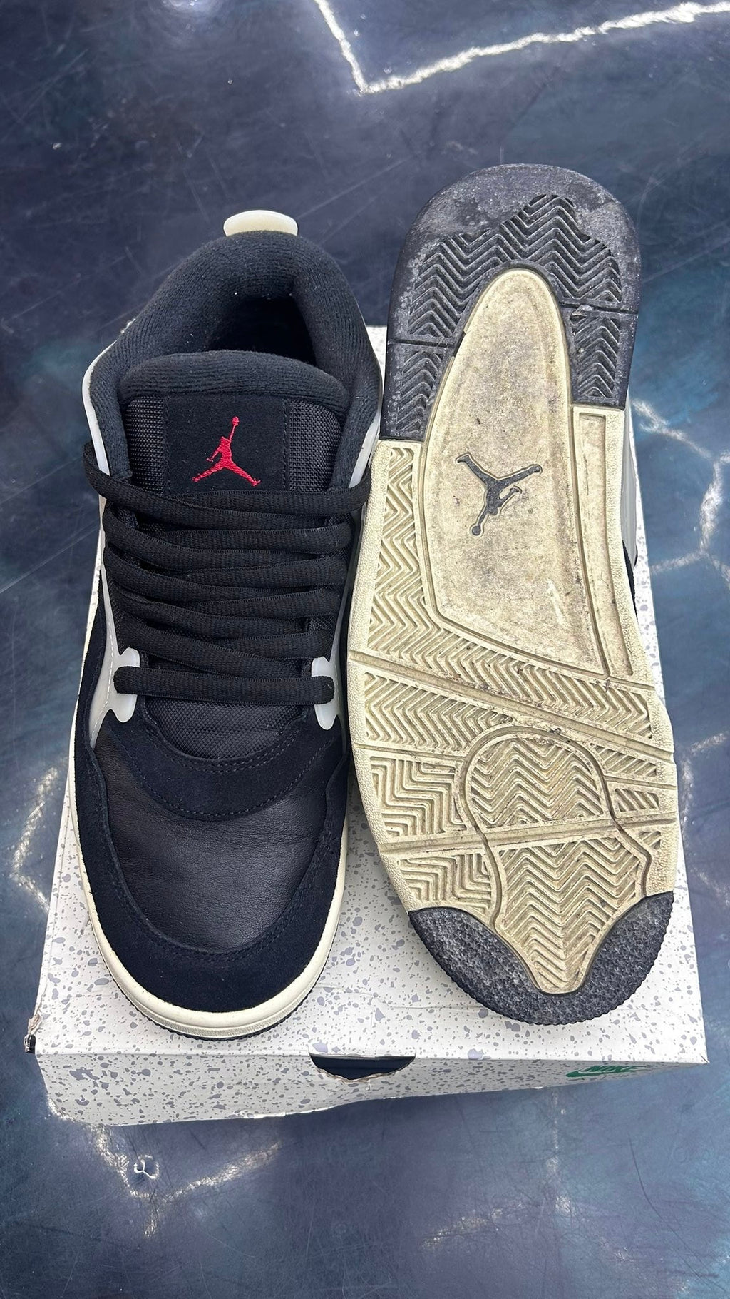 JORDAN 4 RM BLACK SAIL PRE OWNED SIZE 12
