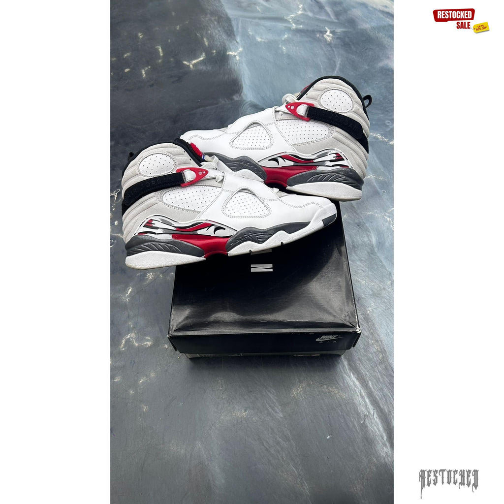 JORDAN 8 RETRO WHITE TRUE RED (2025) PRE OWNED SIZE 10.5