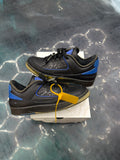 JORDAN 2 RETRO LOW SP OFF-WHITE BLACK BLUE PRE OWNED SIZE 8.5