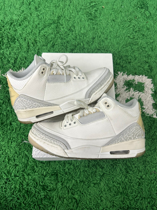 JORDAN 3 RETRO CRAFT IVORY PRE-OWNED SIZE 9