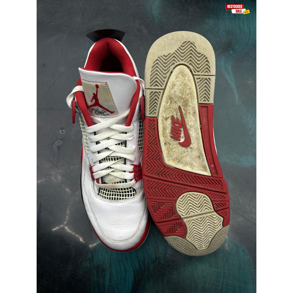 JORDAN 4 RETRO FIRE RED PRE OWNED SIZE 12 NO BOX