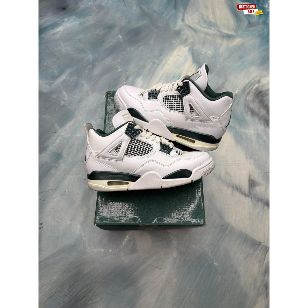 JORDAN 4 RETRO OXIDIZED GREEN PRE OWNED SIZE 7