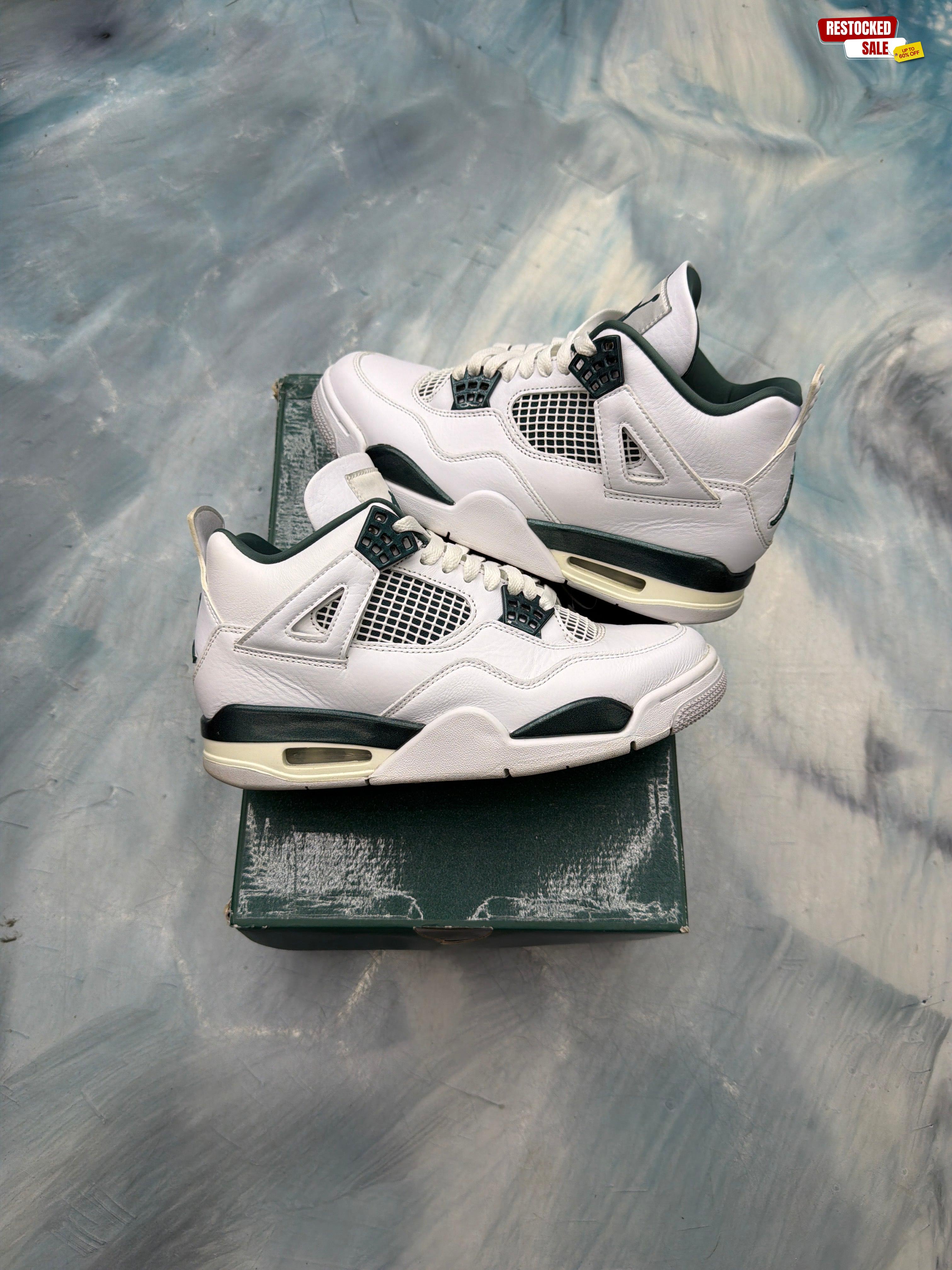 JORDAN 4 RETRO OXIDIZED GREEN PRE OWNED SIZE 7