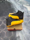 JORDAN 12 RETRO BLACK UNIVERSITY GOLD PRE OWNED SIZE 9