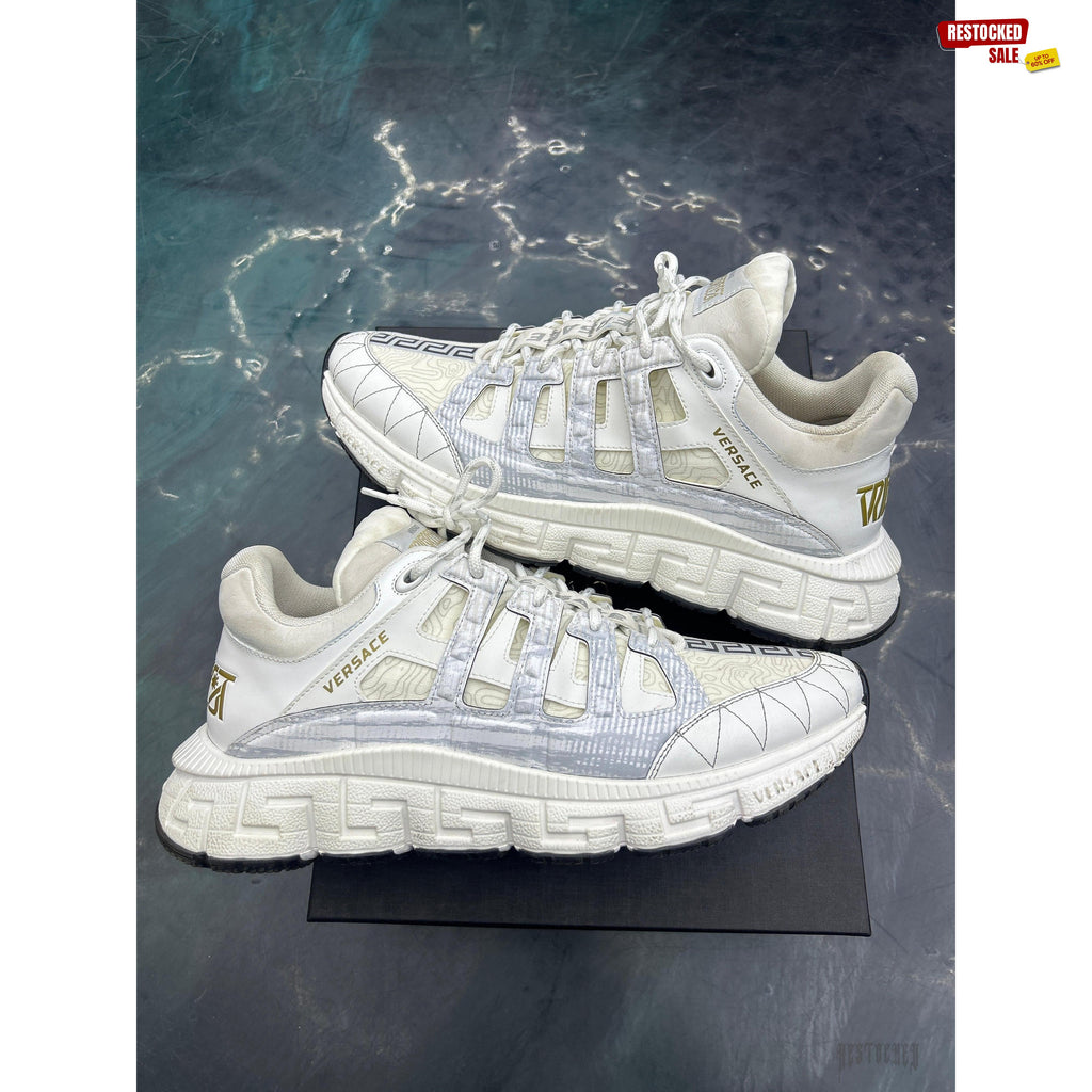 VERSACE TRIGRECA WHITE PRE OWNED SIZE 46.5