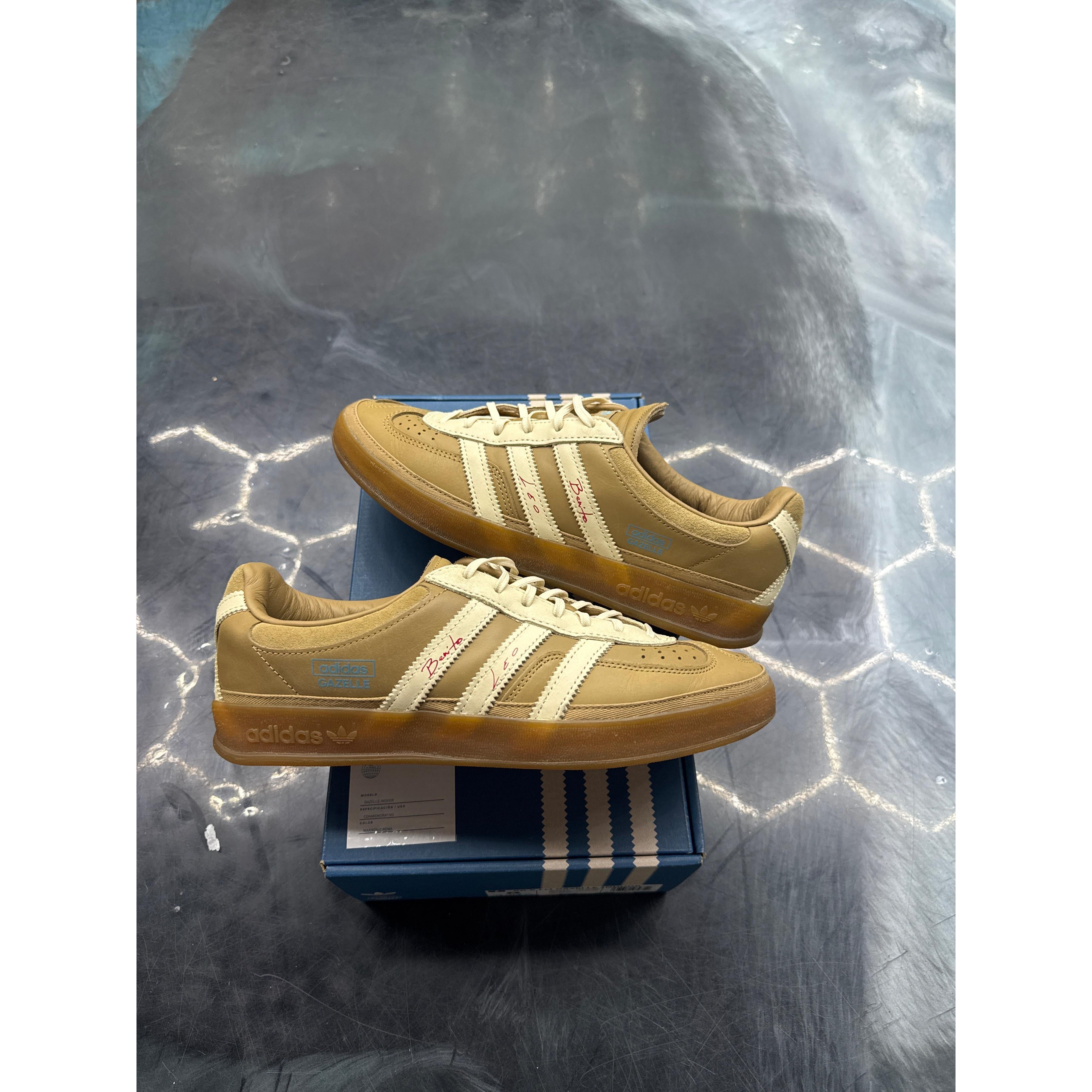 ADIDAS GAZELLE INDOOR BAD BUNNY x LIONEL MESSI LA VOZ DE LOS FANS PRE OWNED SIZE 8