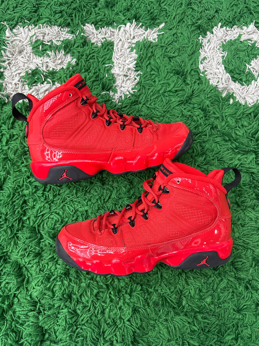 JORDAN 9 RETRO CHILE RED (GS) PRE-OWNED SIZE 7Y