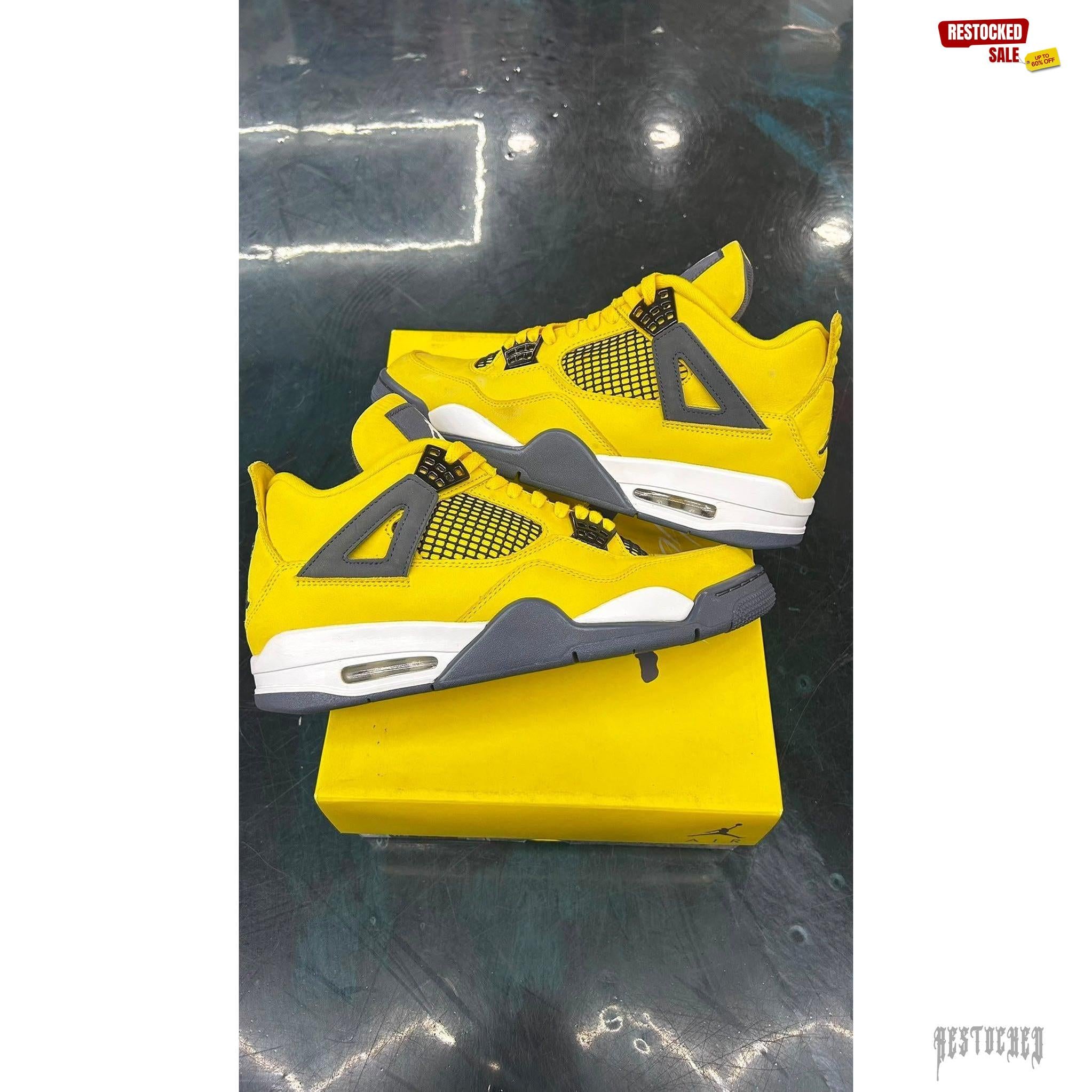 JORDAN 4 RETRO LIGHTNING PRE OWNED SIZE 10