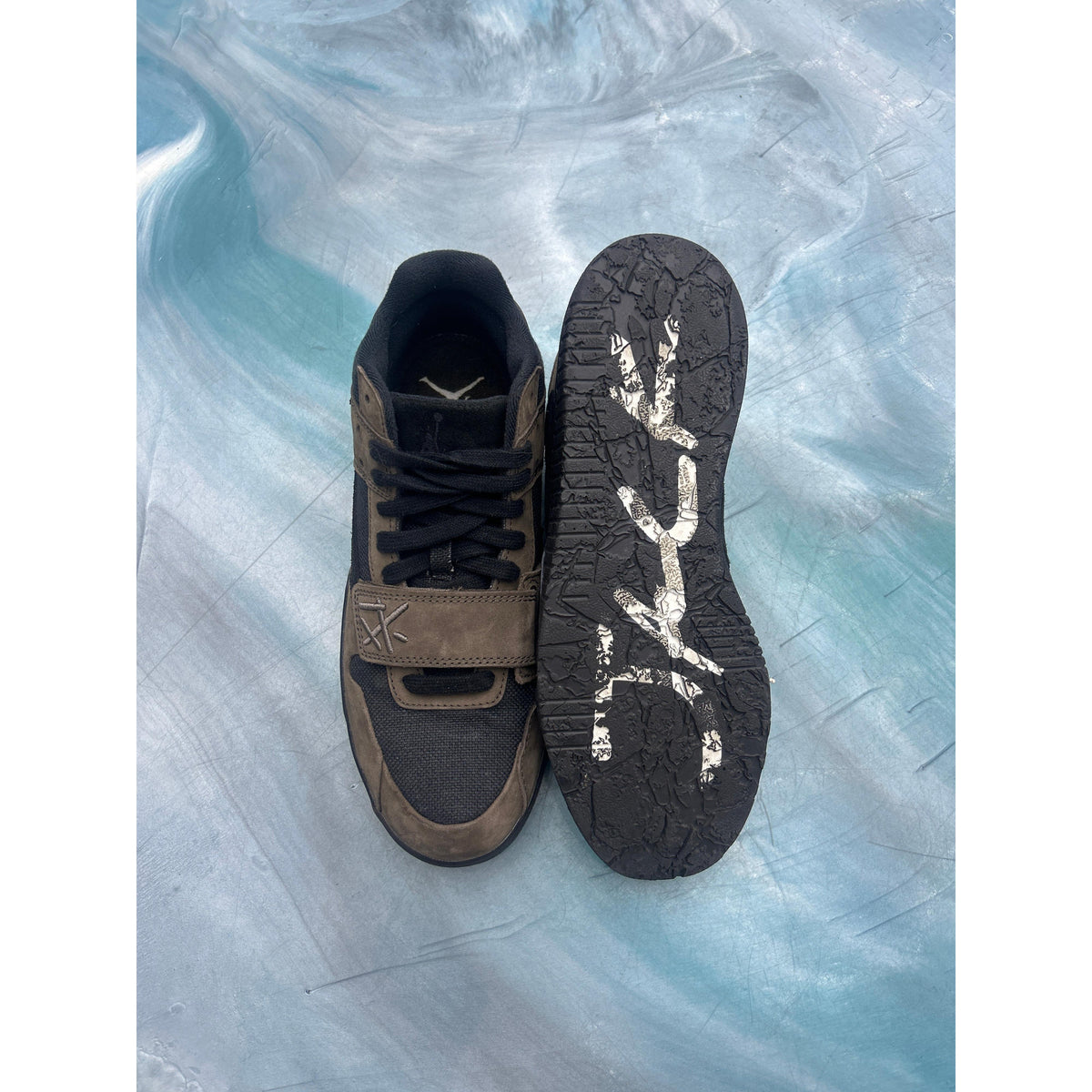 JORDAN JUMPMAN JACK TR TRAVIS SCOTT DARK MOCHA PRE OWNED SIZE 10 NO BOX