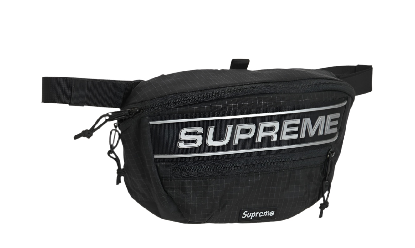 SUPREME LOGO WAIST BAG BLACK