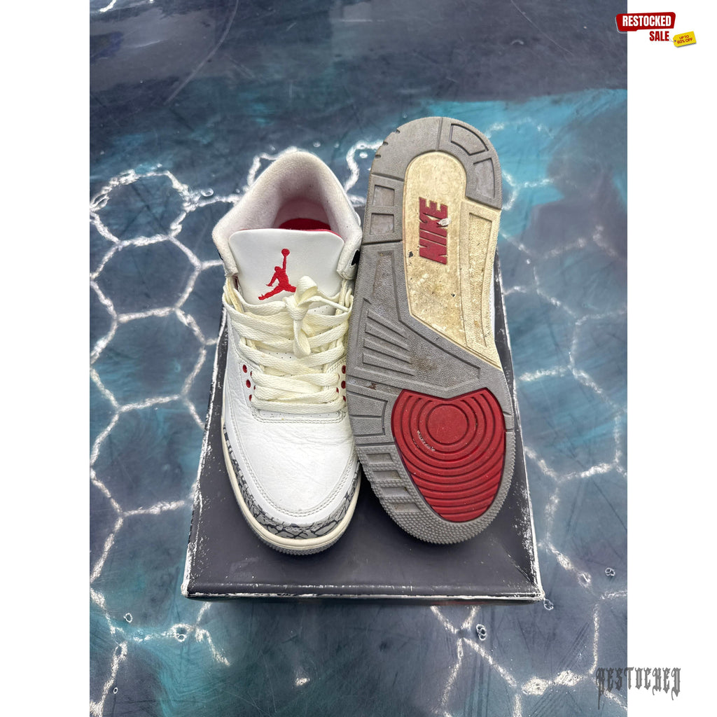 JORDAN 3 RETRO WHITE CEMENT REIMAGINED PRE OWNED SIZE 8