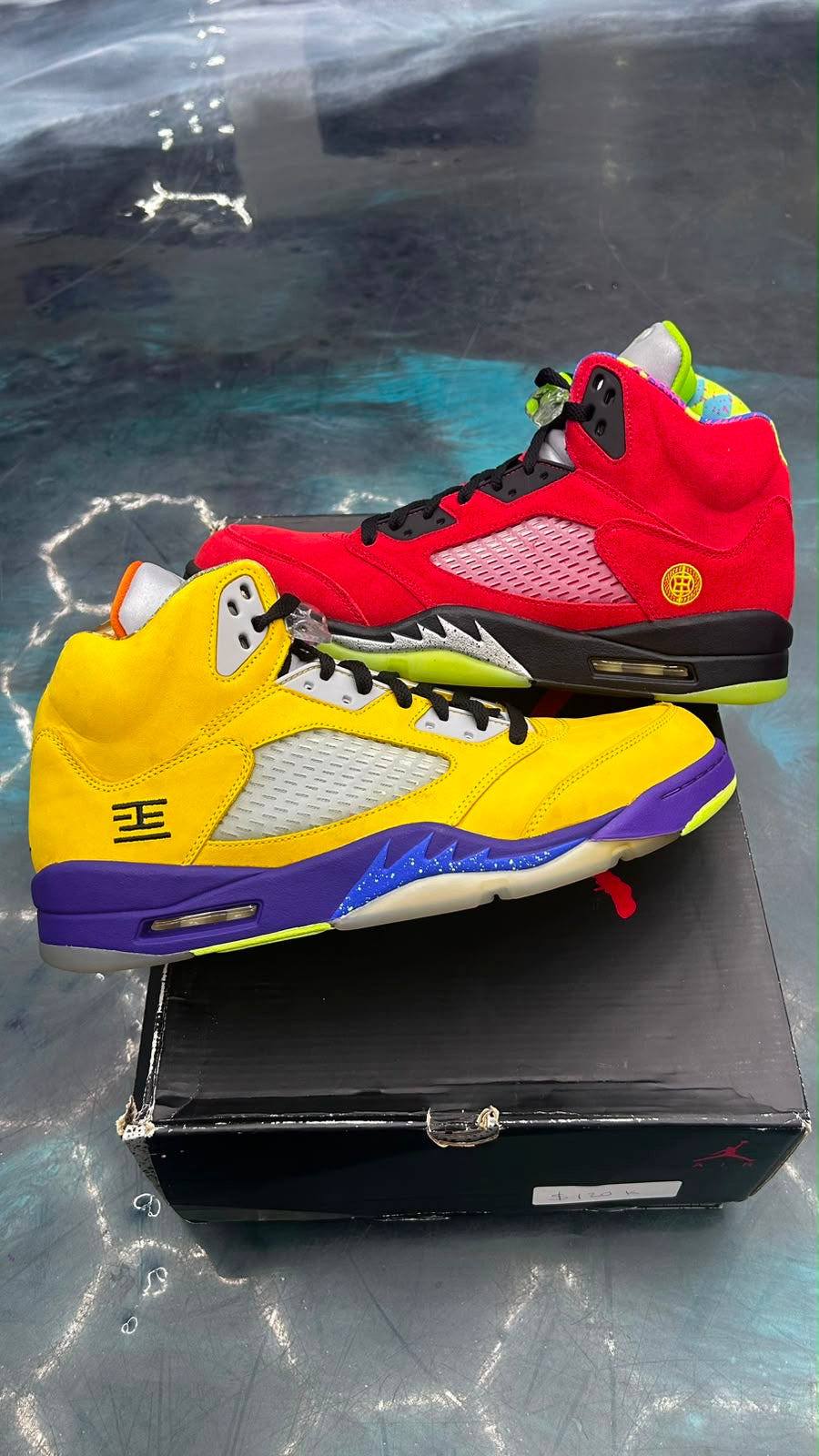 JORDAN 5 RETRO WHAT THE PRE OWNED SIZE 12.5