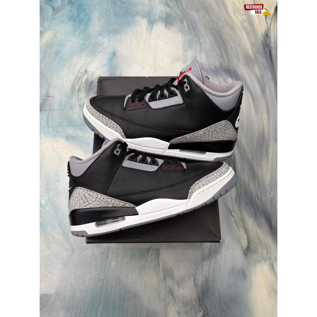 JORDAN 3 RETRO OG BLACK CEMENT (2024) PRE OWNED SIZE 9