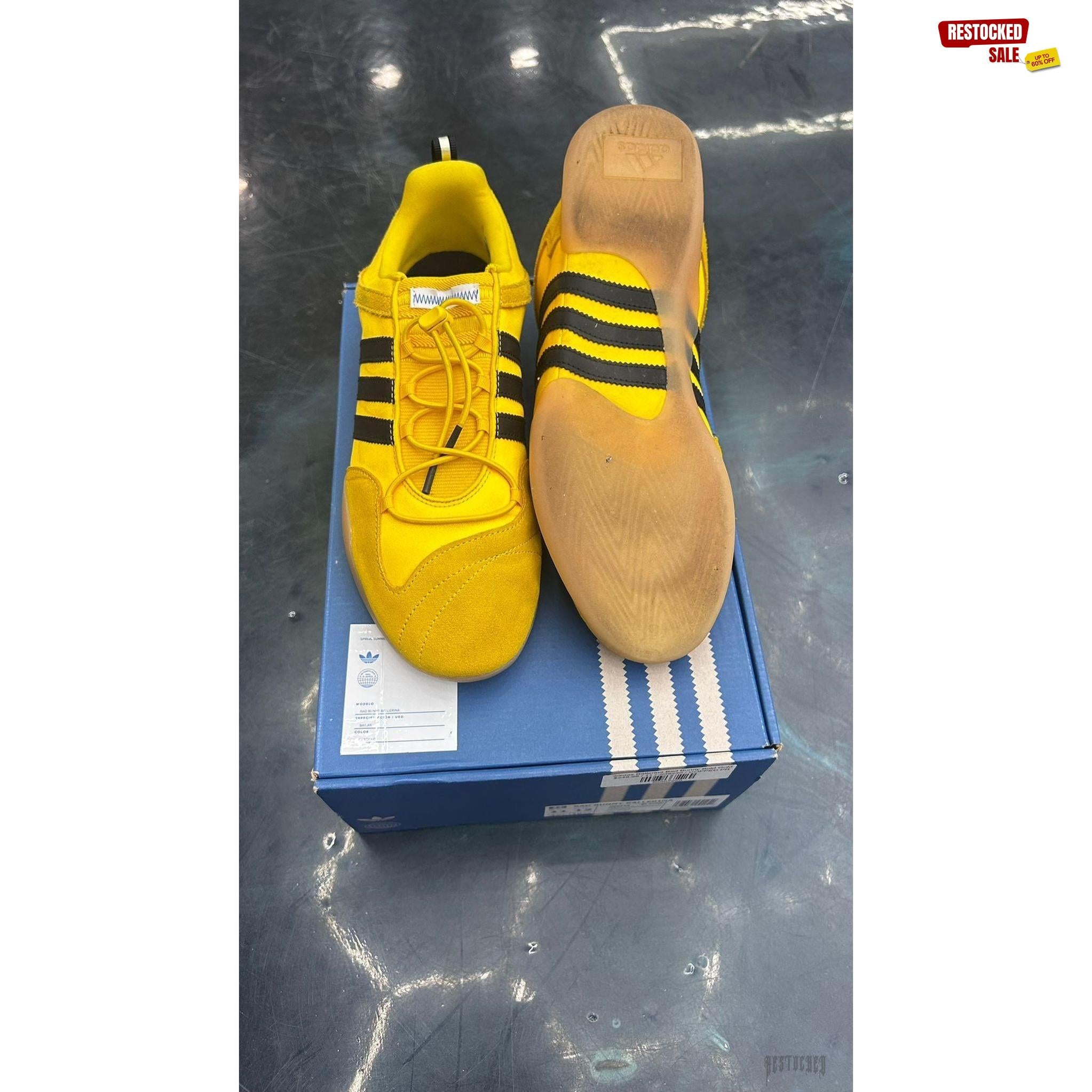 ASIDAS BALLERINA BAD BUNNY GOLD PRE OWNED SIZE 11