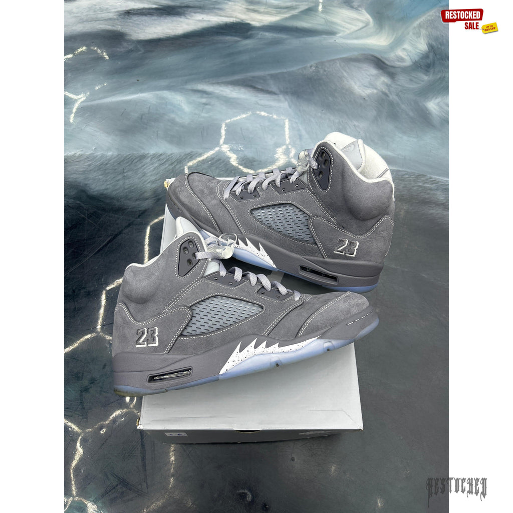 JORDAN 5 RETRO WOLF GREY PRE OWNED SIZE 10