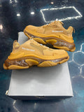 BALENCIAGA TRIPLE S CLEAR SOLE LIGHT CAMEL (WOMENS) PRE OWNED SIZE 35